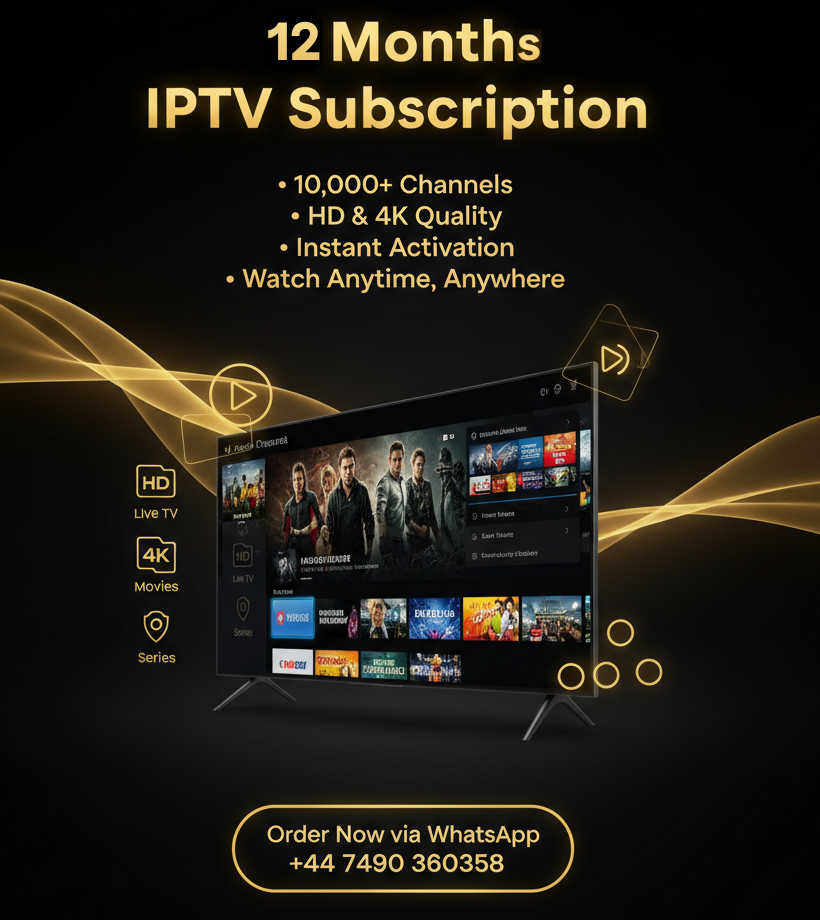 12 Months IPTV Subscription