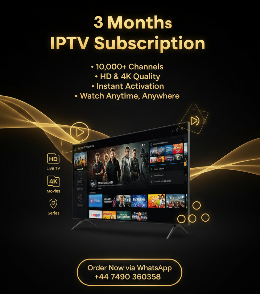 3 Months IPTV Subscription