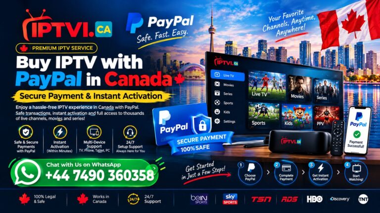 Buy IPTV with PayPal in Canada – Secure Payment & Instant Activation
